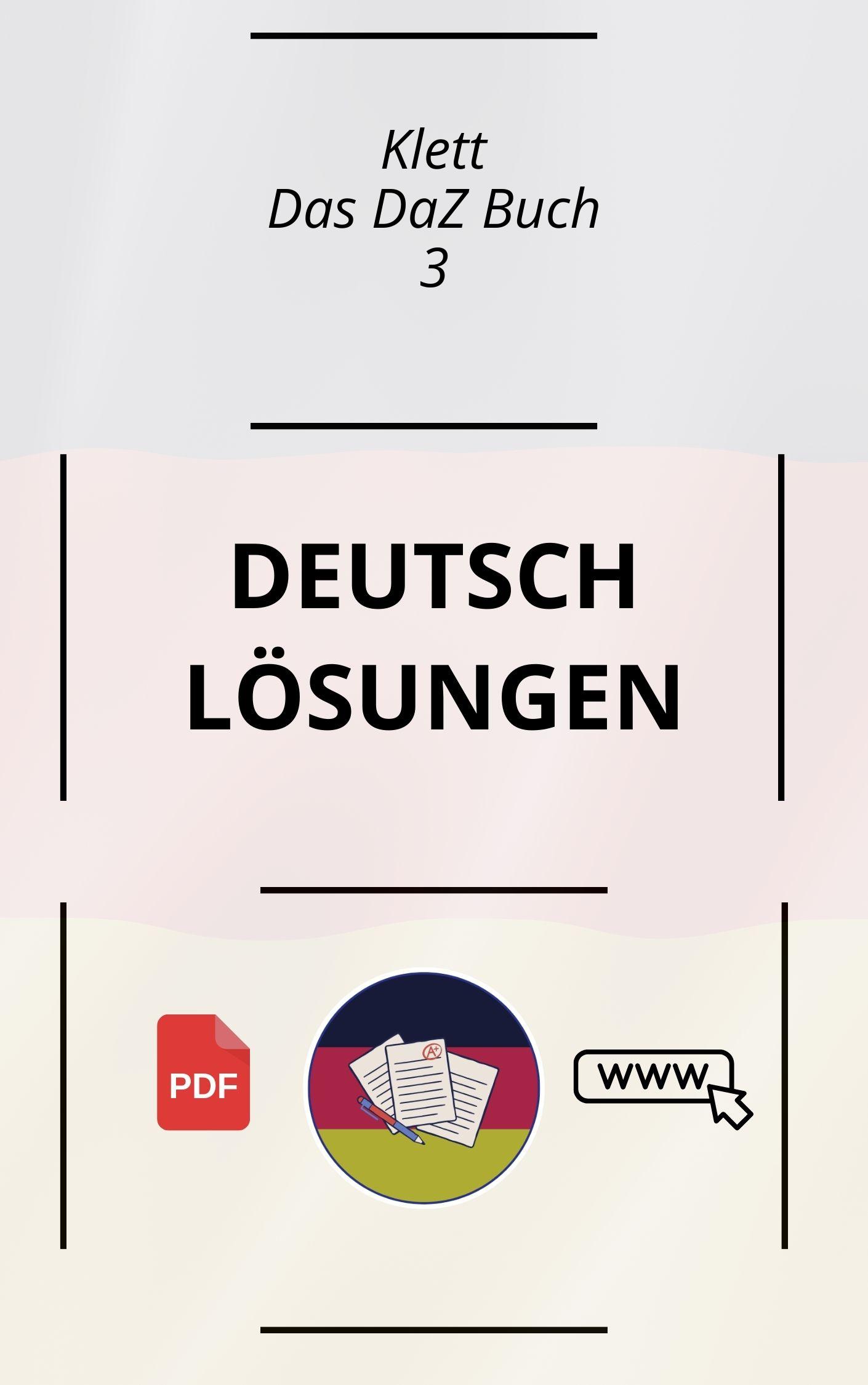 Das DaZ Buch 3 Übungsbuch Lösungen