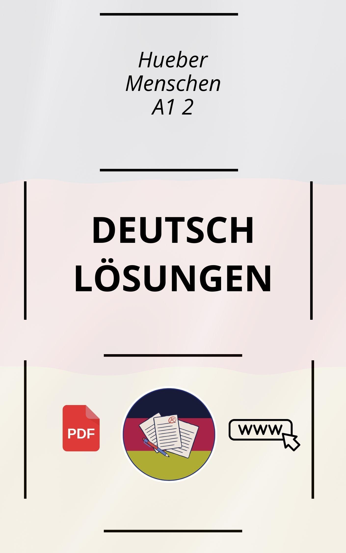 Menschen A1.2 Arbeitsbuch Kursbuch Lösungen PDF